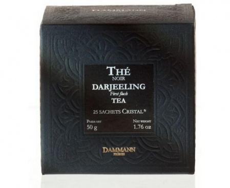 ЧАЙ ЧЕРНЫЙ DARJEELING FIRST FLUSH «ДАРДЖИЛИНГ ПЕРВЫЙ СБОР», КАРТОННАЯ КОРОБКА 2Х25 ШТ., 50 Г, DAMMANN