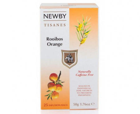 Чай Ройбос апельсин, 25 пакетиков, Newby
