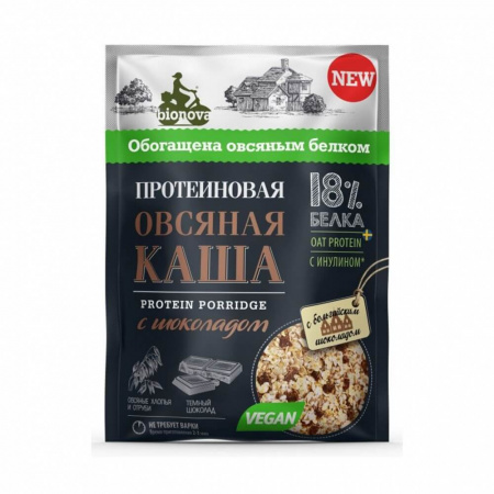 Протеиновая каша Bionova "Овсяная с шоколадом", 40 гр