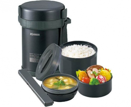 Термос для ланча SL-GF 18 BA, 1.8 л, металлическая колба, цвет черный, Zojirushi
