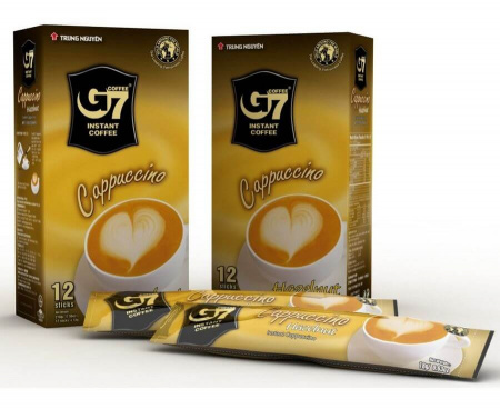 Кофе растворимый G7 Cappuccino Лесной Орех, 18 г х 12 стиков, TRUNG NGUYEN