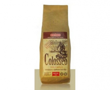 Кофе в зернах Colloseo, 60% Арабика / 40% Робуста, свежей обжарки, 250 г, Di Maestri