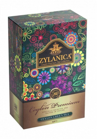Чай Zylanica Ceylon Premium, зелёный листовой, GP1, 200 гр
