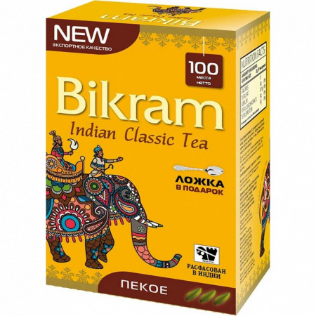 Чай Bikram "Pekoe", чёрный крупнолистовой , 100 гр