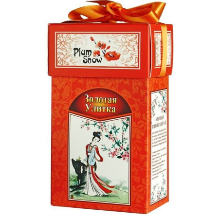 Чай Plum Snow "Золотая Улитка", чёрный листовой, 100 гр