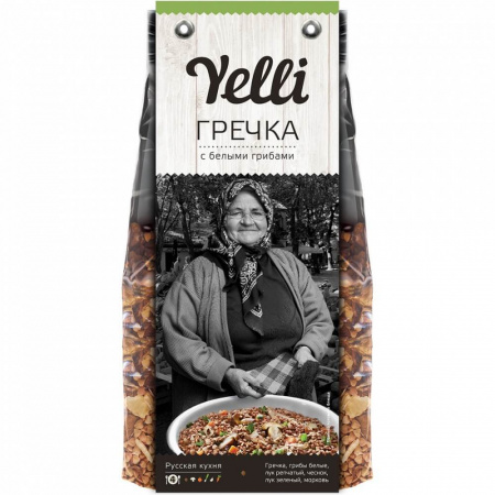 Гречка Yelli "С белыми грибами", 250 гр