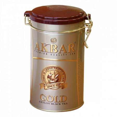 Чай Akbar "Gold", черный листовой, подарочный, 225 гр