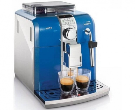 Кофемашина HD 8833/39(PHILIPS SAECO HD-8833/39), сине-серебристая, Saeco