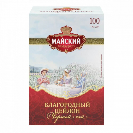 Чай Майский "Благородный Цейлон", черный, листовой, 100 гр