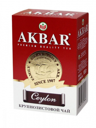 Чай Akbar "Ceylon", черный крупнолистовой, 100 гр