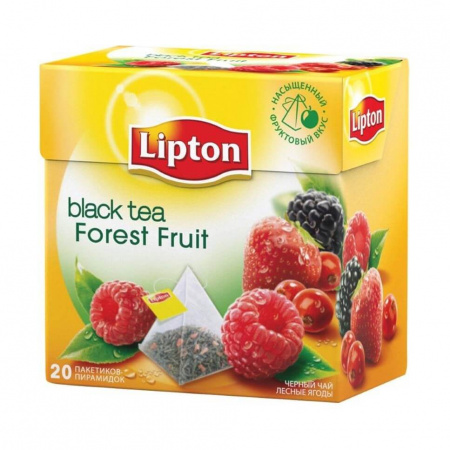 Чай Lipton "Forest Fruit", черный с добавками, 20 пирамидок