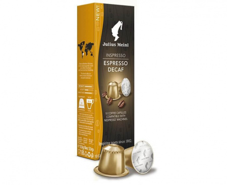 Кофе в капсулах ДЕКАФ без кофеина системы NESPRESSO, 10 шт. по 5,3 г, Julius Meinl