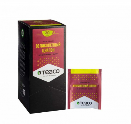 Чай Teaco "Великолепный Цейлон", черный, 30 пакетиков