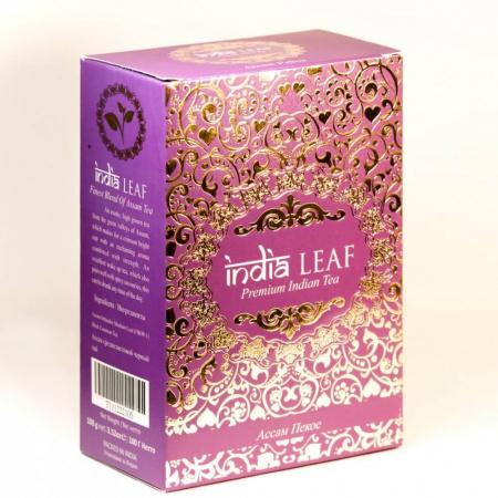 Чай India leaf "Ассам пекое", черный среднелистовой, 100 гр