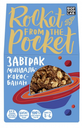 Готовый сухой завтрак гранола Take a Bite "Миндаль-кокос-банан", 270 гр