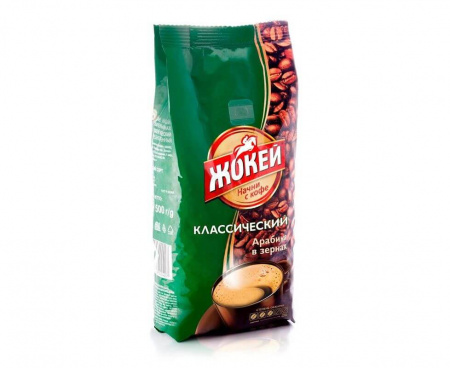 Кофе в зернах Классический 100% арабика, 500 г, Жокей
