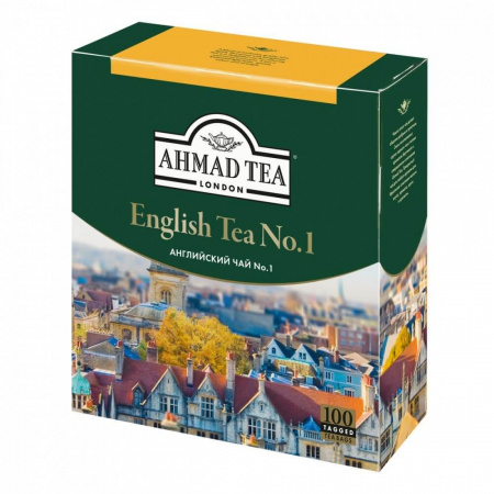 Чай Ahmad "English Tea №1", черный с бергамотом, 100 пакетиков