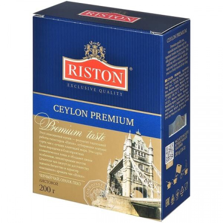 Чай Riston "Ceylon Premium", черный листовой, 200 гр