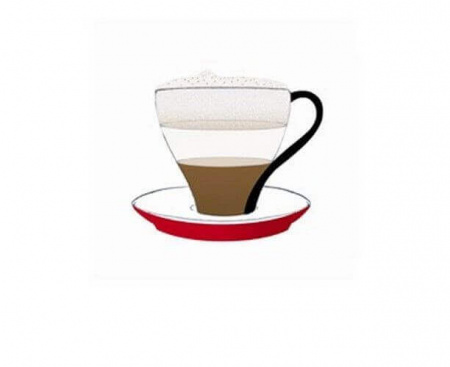 Чашка джамбо с блюдцем, 260 мл, красная, Julius Meinl