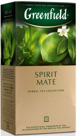 Чай Greenfield "Spirit Mate", мате с добавками, 25 пакетиков