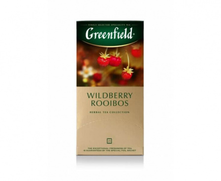 Чай травяной Wildberry Rooibo, 25 пакетиков, Greenfield