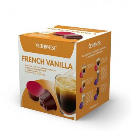 Кофе Veronese "French Vanilla", в капсулах для кофемашины Dolce Gusto, 10 капсул