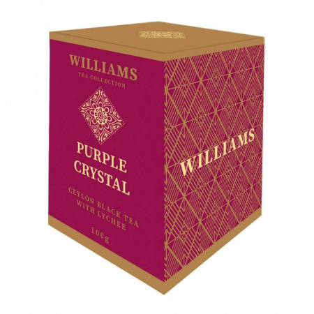 Чай Williams "Purple Crystal", черный с лепестками сафлора и ароматом личи, 100 гр
