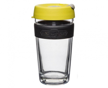 Кружка Longplay Honey, 454 мл, желтая, стекло, KeepCup