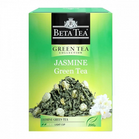 Чай Beta Tea "Зеленый с Жасмином", зеленый с жасмином, 100 гр