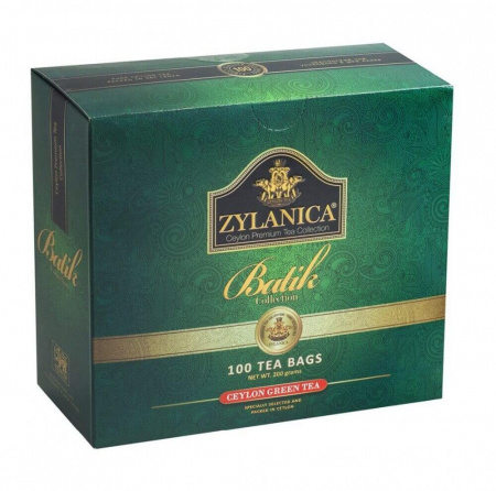 Чай Zylanica Batik Collection, зелёный, 100 пакетиков