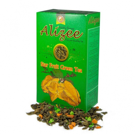 Чай Alizee "Star Fruit Green Tea", зеленый листовой, 100 гр