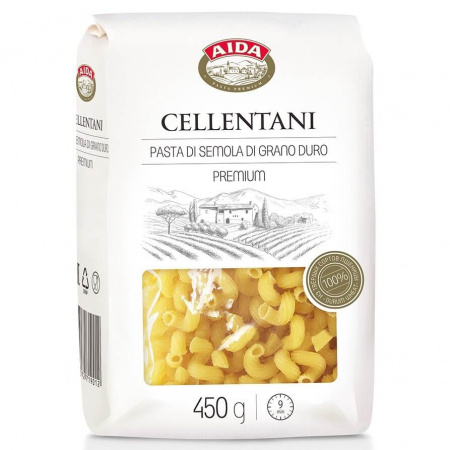 Макароны Aida "Cellentani", рожок витой, 450 гр