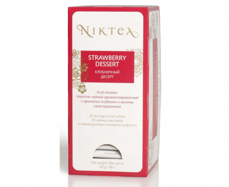 Чай фруктовый Strawberry Dessert (Клубничный Десерт), 25 пак., Niktea