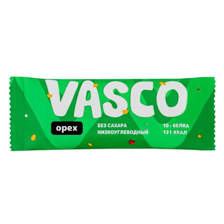 Протеиновый глазированный батончик Vasco "Орех", без сахара, 40 гр