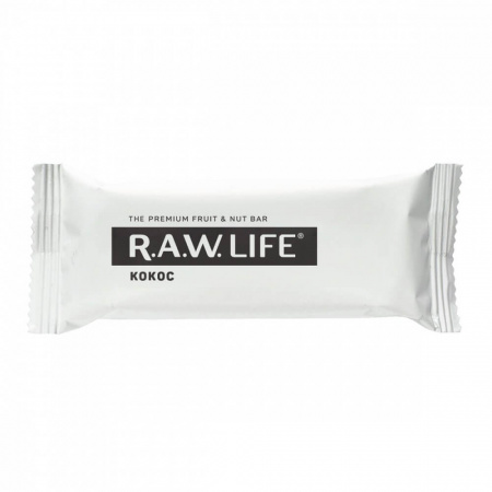 Орехово-фруктовый батончик R.A.W. Life "Кокос ", 47 гр