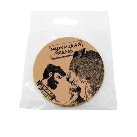 Шоколад Chokocat "Мужицкая медаль", молочный, медаль, 25 гр