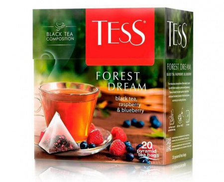 Чай черный Forest Dream с лесными ягодами, 20 пирамидок, Tess