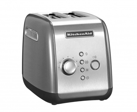 Тостер на 2 хлебца, серебряный медальон, 5KMT221, KitchenAid