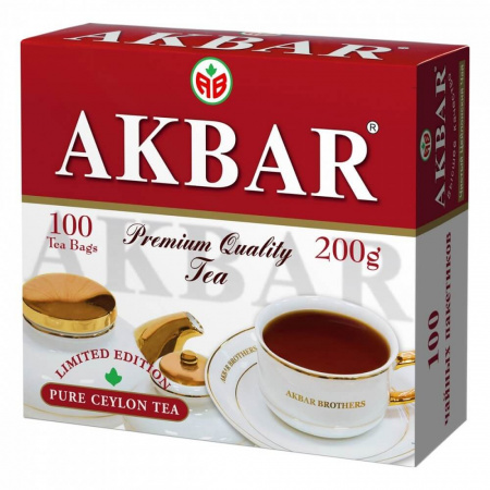 Чай Akbar "Limited Edition", черный, 100 пакетиков