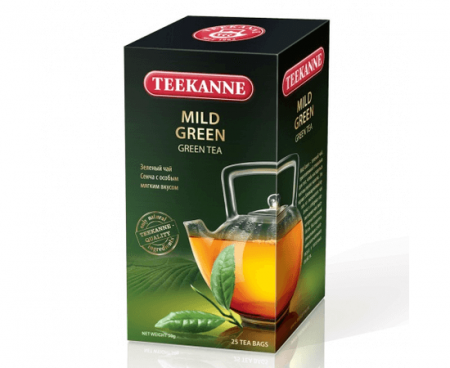 Чай зеленый Mild Green, 25 пакетиков * 1,75 г, TEEKANNE