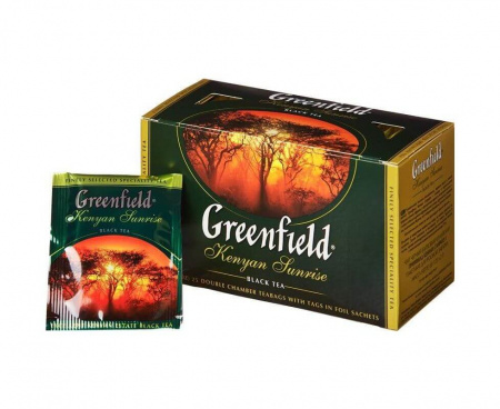 Чай черный Kenyan Sunrise, 25 пакетиков, Greenfield