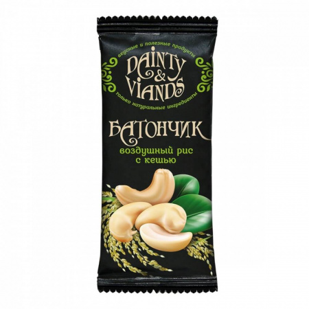 Батончик Dainty & Viands "Воздушный рис с кешью", 40 гр