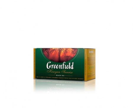 Чай черный Kenyan Sunrise, 25 пакетиков, Greenfield