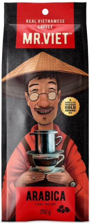 Кофе Mr. Viet "Arabica", натуральный жареный в зернах, 250 гр
