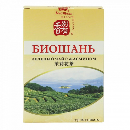 Чай БиоШань "Jasmin Tea", зеленый с жасмином, 80 гр