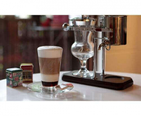 Стакан «Кофе наоборот» с блюдцем, прозрачный, стекло, Julius Meinl