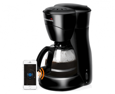 Умная кофеварка SkyCoffee 1508S, черная, REDMOND