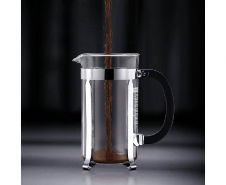 Френч-пресс Caffetteria, 1 л, черный, стекло, Bodum