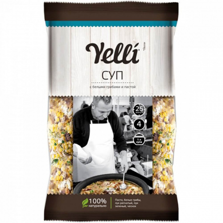 Суп Yelli "С белыми грибами и пастой", 120 гр