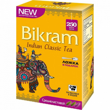 Чай Bikram "Indian classic tea", чёрный среднелистовой, 250 гр